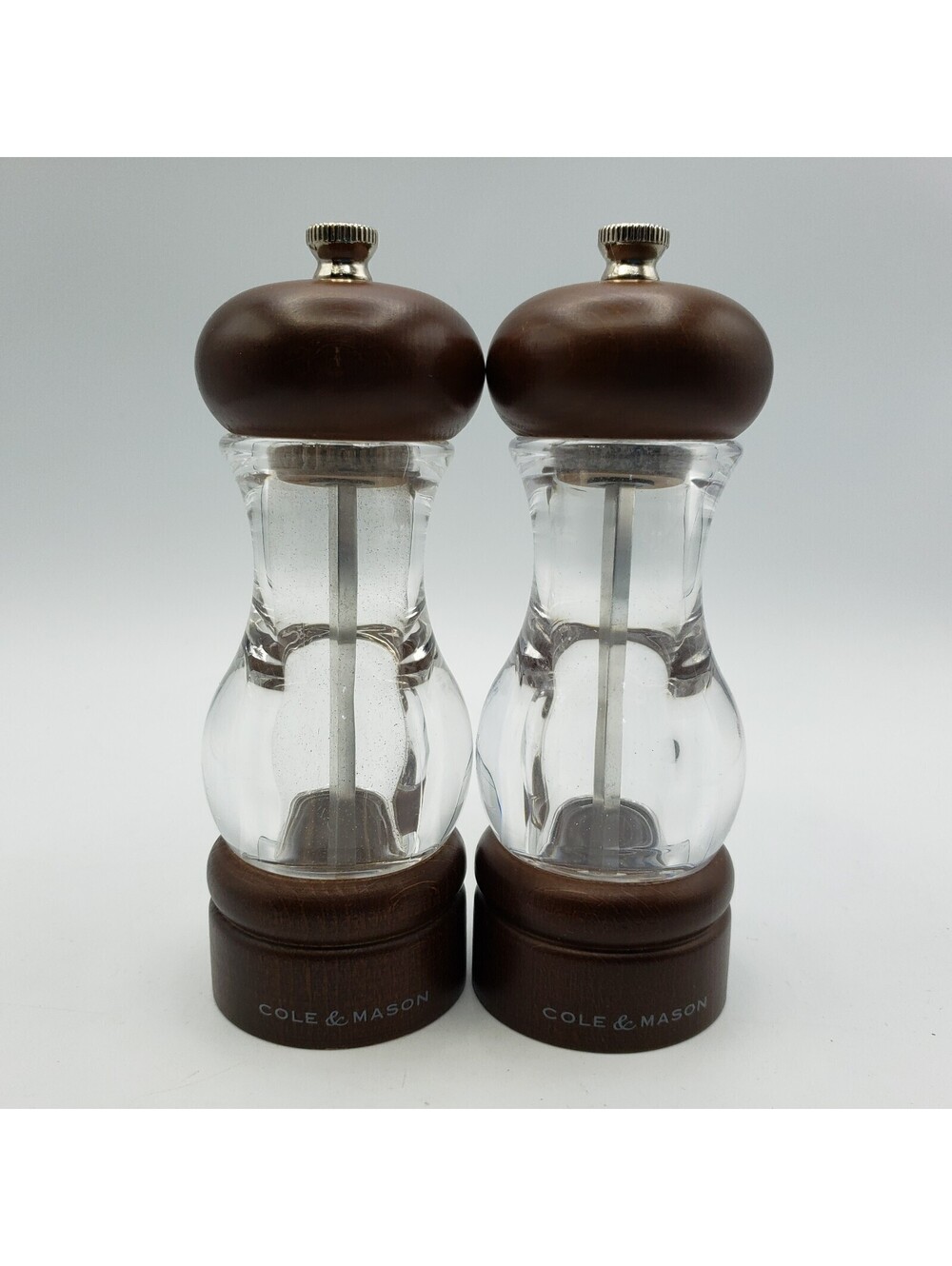 Cole & Mason Classic Pepper and Salt Grinders Mills Shakers Wood and Acrylic Set